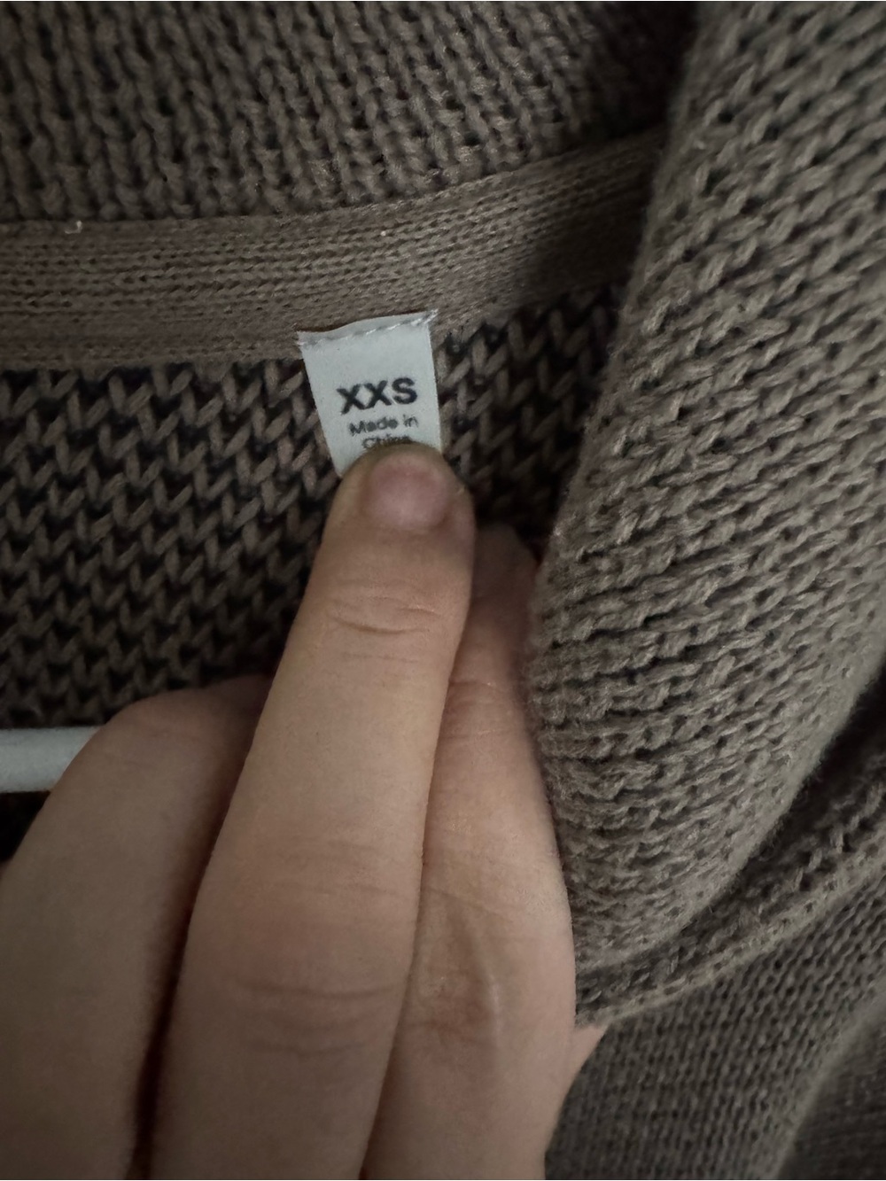 Essentials Men's Crewneck Sweater Hoodie - Taupe with Black Logo - Picture 4 of 7